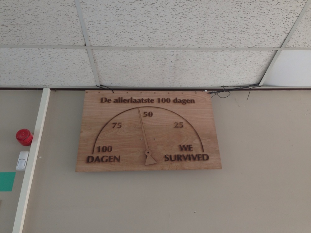the clock mounted